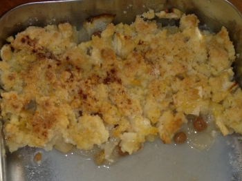 Macedonia di frutta in pasta frolla a briciole